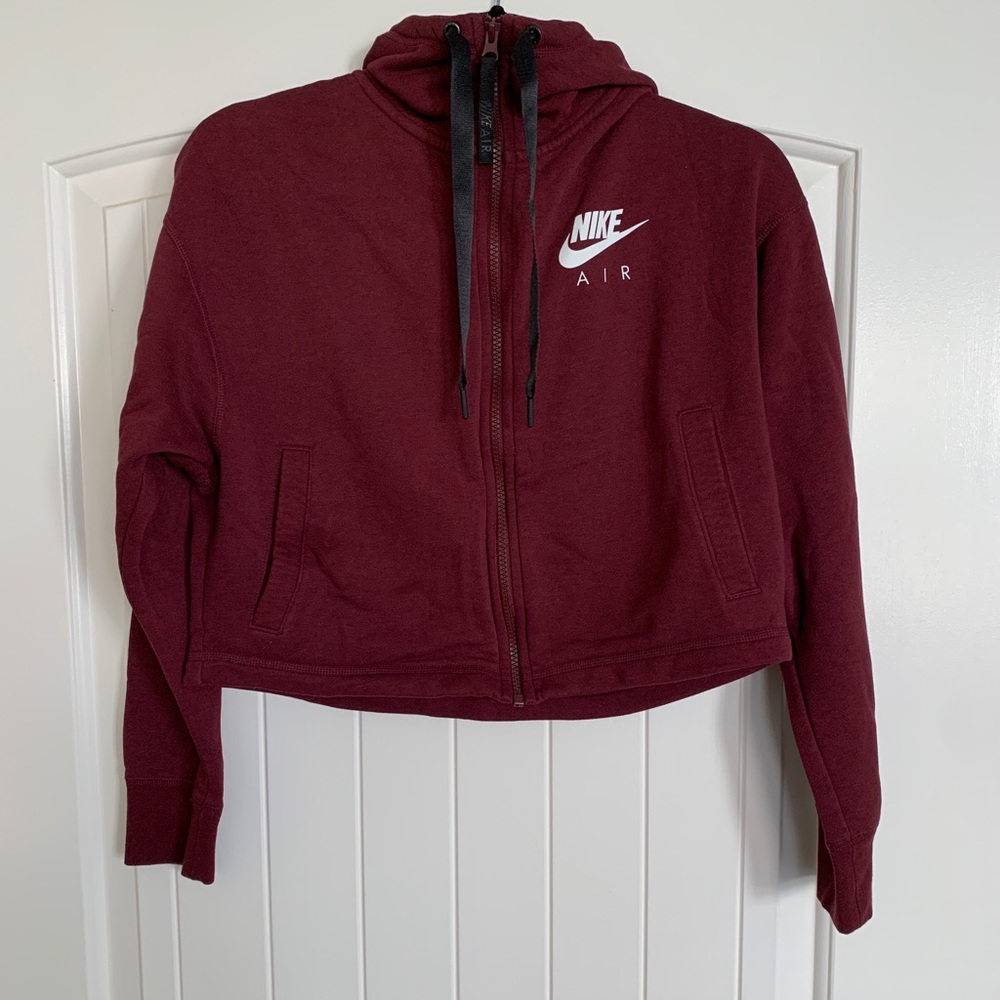 Nike cropped zip up sweatshirt